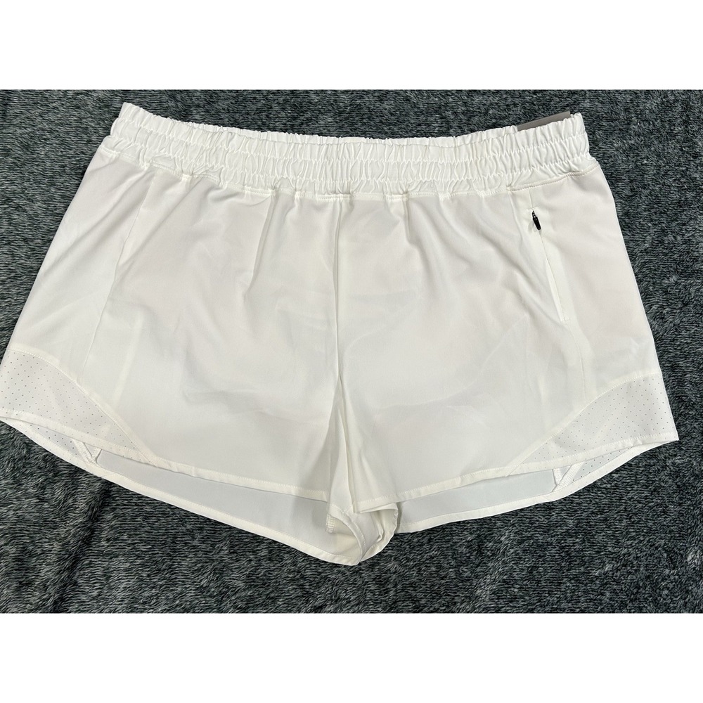 Calia Mid-Rise Infinity Run Short Women's 3 White Relaxed Fit Large (F7)
